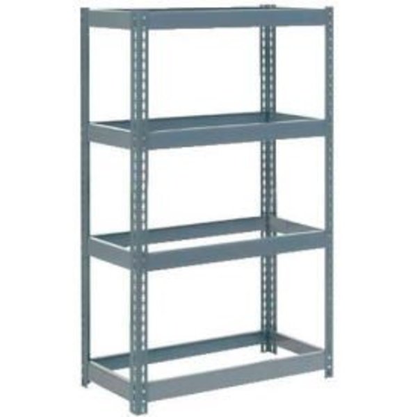 Global Equipment Extra Heavy Duty Shelving 36"W x 12"D x 72"H With 4 Shelves, No Deck, Gray 717042